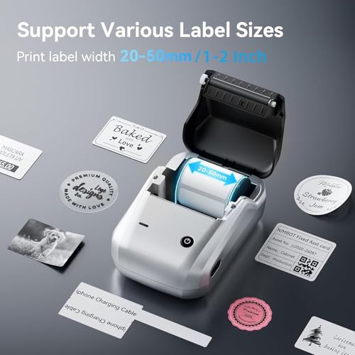 NIIMBOT 2 Inch SilverB1-0625-ZF Monochrome Thermal Portable Printer