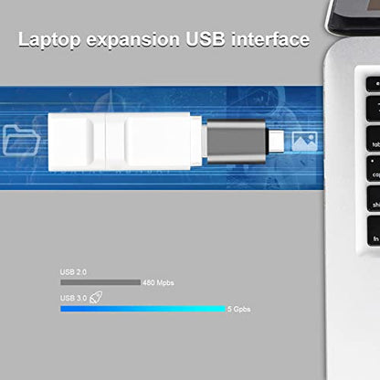 Henrety USB C to USB Adapter 1 Port 1 Amps Black Grey Silver