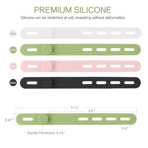 Donruby 24 Count GJ-01 Silicone Cable Ties for Cable Management