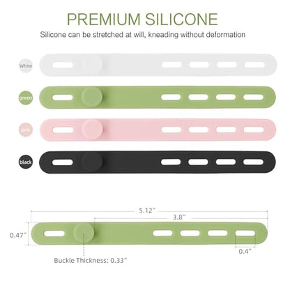 Donruby 24 Count GJ-01 Silicone Cable Ties for Cable Management