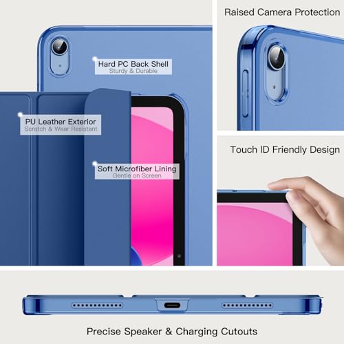 JETech 10.9" (A16) 11th/10th Gen Slim Case 3121V Solid Navy Blue