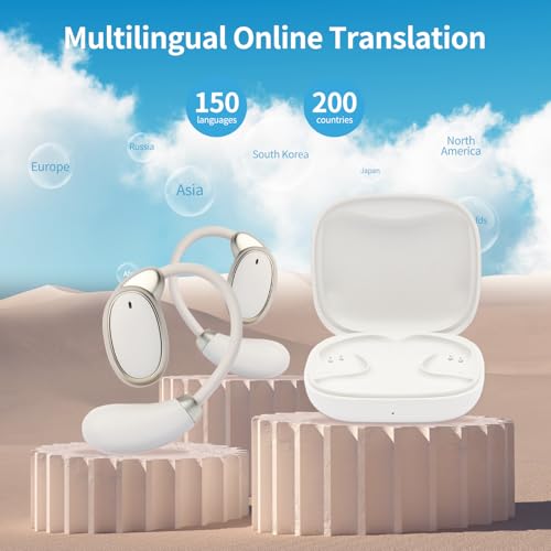 BeskooHome Language Translator Earbuds 50mAh Battery 150 Languages Bluetooth 5.0