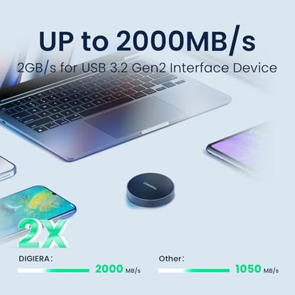 DIGIERA 1TB 199284918207 USB 3.0 2000MB/s External Portable SSD