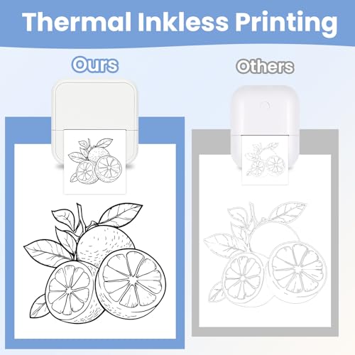 NHOWIN 3.15" x 3.15" S1 203 DPI Thermal Portable Sticker Printer