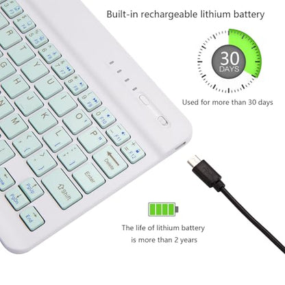 Xukinroy 10 inch JP100 Bluetooth Portable Mini Keyboard QWERTY Scissor-switch Multimedia
