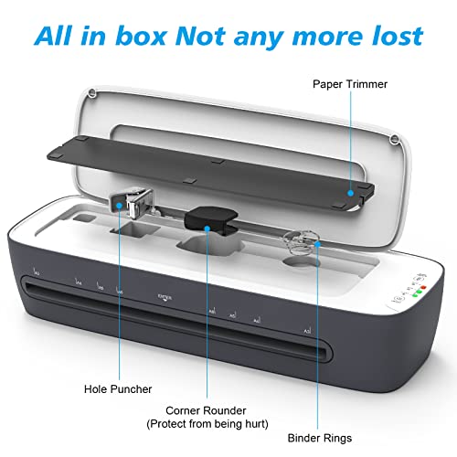 Qfun 13-Inch Thermal Laminator 2-Roller System Portable A3 A4 A5 A6