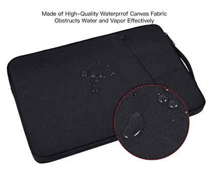 iKammo 14 Inch Laptop Sleeve Black Nylon Travel Pouch Waterproof Modern Soft