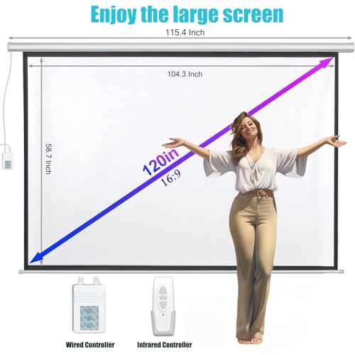 SiliBamb 120 Inch 120 Inch(16:9) Electric Motorized Projector Screen