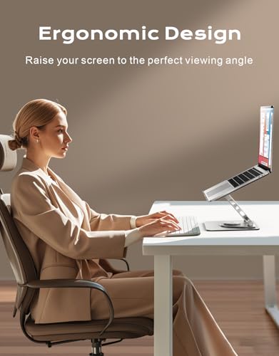 RIWUCT Tower Laptop Stand B25, Adjustable Height, Portable, Ergonomic Design, Compatible with Laptops 10-16 inches