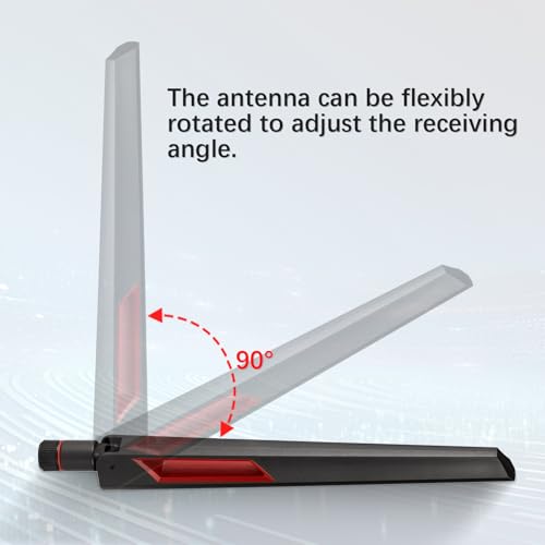 Superbat 2-Piece AU0008ANSP 50 Ohm WiFi Antenna 300 Feet Range RP-SMA Male