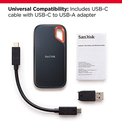 SanDisk 1TB Extreme Portable SSD SDSSDE61-1T00-G25 External Solid State Drive USB 3.2 Gen 2