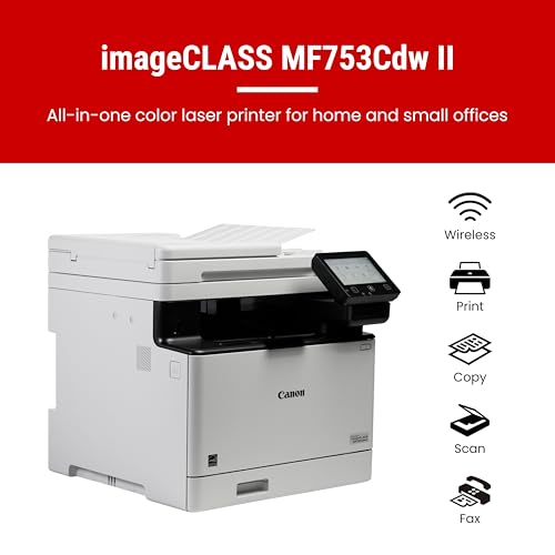 Canon Color imageCLASS MF753Cdw II Laser Printer - 1200 x 1200 DPI - Automatic Duplex - ADF