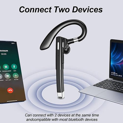 KBPRZ YYK-520 Bluetooth Earpiece V5.1 Supports Wireless Connectivity, 80-Hour Battery Life, Black