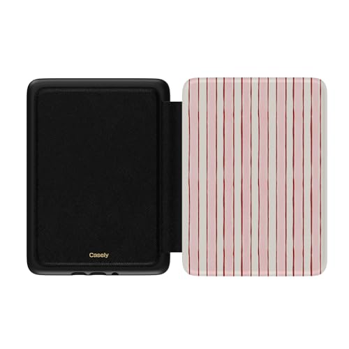 Casely 7" Kindle Case Compatible with 7" Kindle Colorsoft and 7" Kindle Paperwhite - Blush Stripes