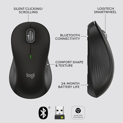 Logitech M550 Large Size Wireless Mouse 3 Buttons Optical Bluetooth USB
