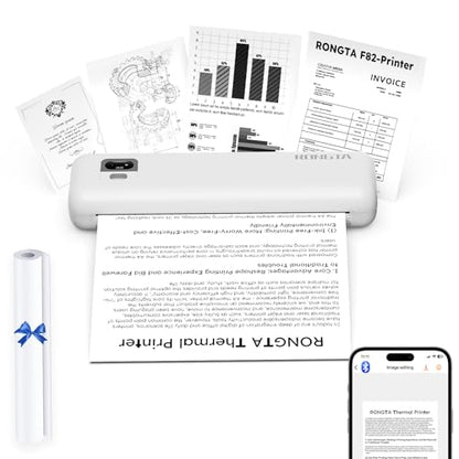 Rongta F82 Portable Printer 300x300 Monochrome Bluetooth Thermal Printer