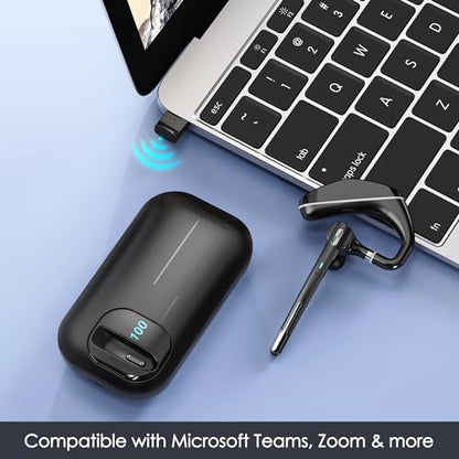 EKVANBEL A6L Wireless Bluetooth Headset 5.3 Dual-Microphone Noise Cancelling 150mAh 1000mAh Battery