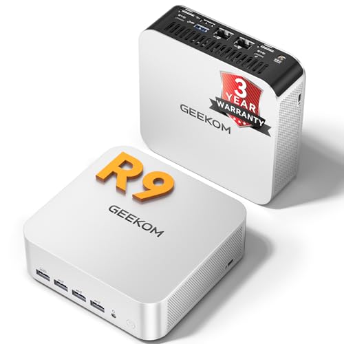 GEEKOM Mini PC A7 MAX 16GB DDR5 1TB SSD 7680x4320 120Hz 8-Core Desktop Computer