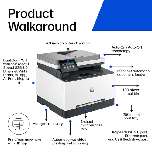 HP Laser 499Q5F Color LaserJet Pro MFP 3301fdw 600x600 25ppm ADF Office Printer