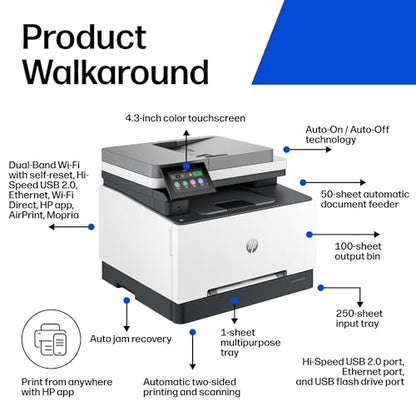 HP Laser 499Q5F Color LaserJet Pro MFP 3301fdw 600x600 25ppm ADF Office Printer