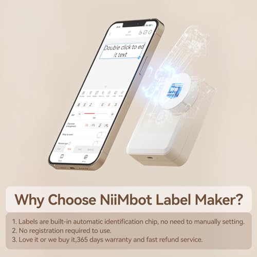 NIIMBOT D110 203 DPI Portable Monochrome Thermal Printer Bluetooth