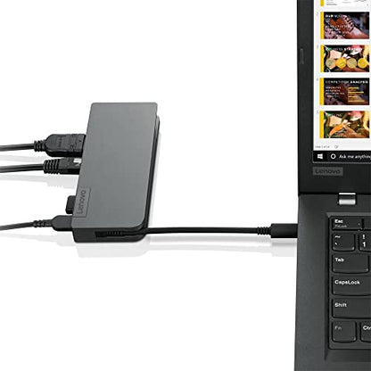 Lenovo 4X90S92381 Powered USB-C Travel Hub USB 3.0 HDMI VGA RJ-45 Black