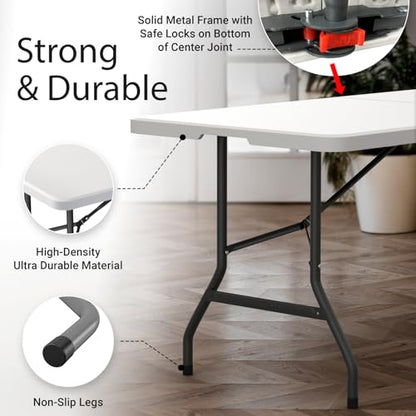 Our Modern Space 6 FT 1070 Dining Table Metal Plastic Rectangular