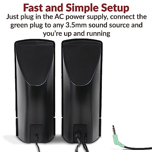 Cyber Acoustics 2.0 CA-2014 4W Speaker System Plastic Dual Speaker Design