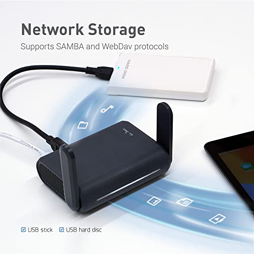 GL.iNet 4.65"L x 3.31"W x 1.30"H GL-A1300 1300 Mbps 2 Antennas Dual-Band Wi-Fi Router