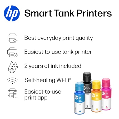 HP ST 6001 AIO Inkjet Printer Model 2H0B9A, 4800 x 1200 DPI, 12 PPM, 14.07 lbs