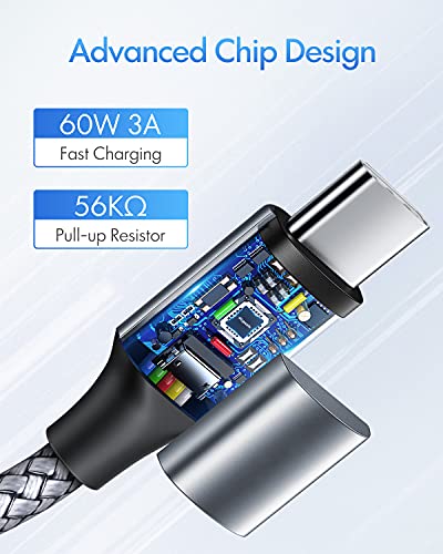 etguuds 3 Feet TC-CTC21 60W USB C to USB C Charging Cable