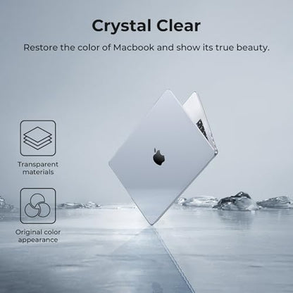 EooCoo MacBook Air 15 A3448 A3241 A3114 A2941 Laptop Case Crystal Clear