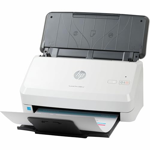 HP 6FW06A 1200 DPI CCD Scanner, USB, 50 Sheet Capacity, HP ScanJet Pro 2000 s2