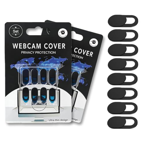 Generic 0.03" Webcam Cover Sliding Privacy Shield - 8 Pack