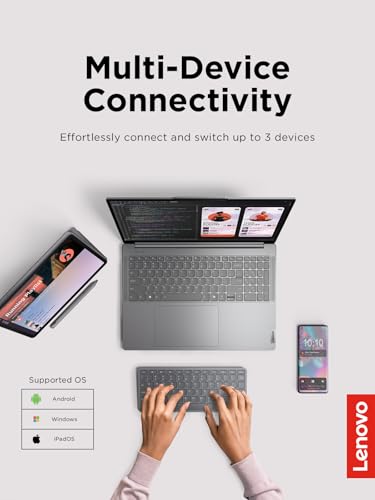 Lenovo Multi-Device Wireless Keyboard ZG38C05810 Ambidextrous Bluetooth 75 Keys QWERTY Rechargeable