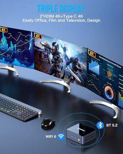 GMKtec Mini PC M2 Pro S Intel Core i7-1185G7 4096x2160 60Hz Display