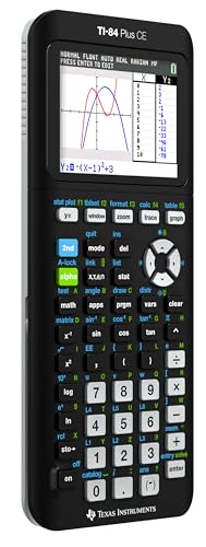 Texas Instruments 3.2 Inches TI-84 Plus CE Black Graphing Calculator Battery Powered LCD