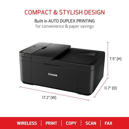 Canon Inkjet Printer TR4720 4800x1200dpi Color 12.7lbs Dimensions: 11.7"D x 17.2"W x 7.5"H