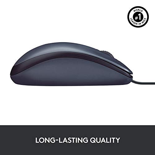Logitech B100 Optical Mouse PS/2, USB, 3 Buttons, 800 DPI, Ambidextrous, Black