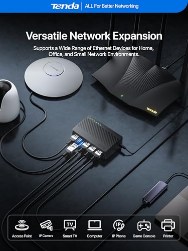 Tenda 5 Port Ethernet Switch SG105 Gigabit Desktop Unmanaged