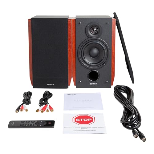 Edifier 4 Inch R1700BTS Wired and Wireless Bookshelf Speakers with Remote Control