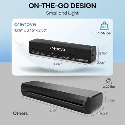 Crenova 9 Inch Laminator Machine Model CLM-2023-01 Hot & Cold Laminator