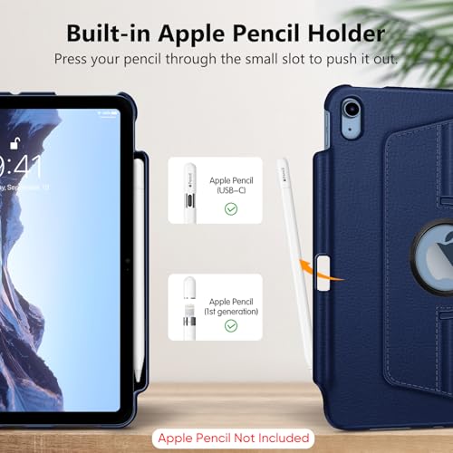 Fintie 11 Inch iPad Case EPAS015-A Hard Faux Leather Navy