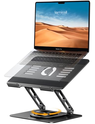 Lamicall Adjustable Laptop Stand STDL04-US-B Aluminum Small Desk Stand