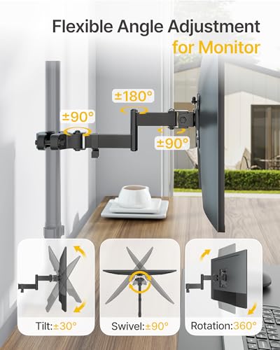 monTEK 2-in-1 Laptop Pole Mount MA1005PLP Black