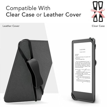 SEPTBEAM Hand Strap Holder for Kindle and Tablets, Model 1, 7.7 x 1.57 x 0.39 inches, Black