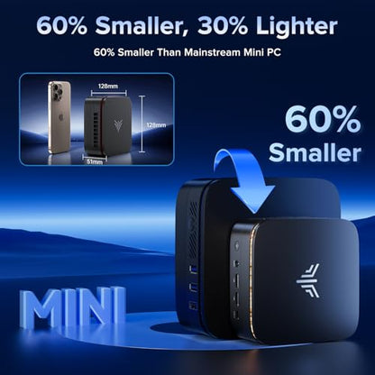 KAMRUI Mini PC P1 Desktop Computer, AMD Ryzen 4300U, 3.7GHz, 16GB RAM, 512GB SSD, 4K UHD, Windows 11 Pro