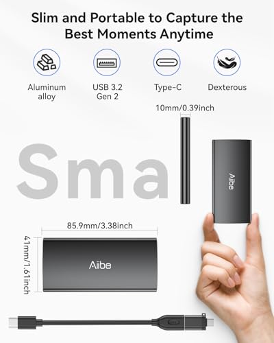 Aiibe 1TB External SSD 8303cc80-dd68-4d5a-af68-c17c2b3f8729 USB-C 1050MB/s Portable Solid State Drive