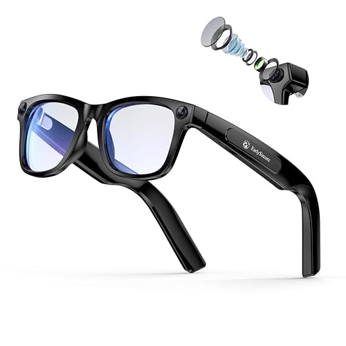 EarlySincere Smart Glasses B0FVWW8J4R 8MP 1080P Rectangular Unisex