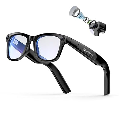 EarlySincere Smart Glasses B0FVWW8J4R 8MP 1080P Rectangular Unisex